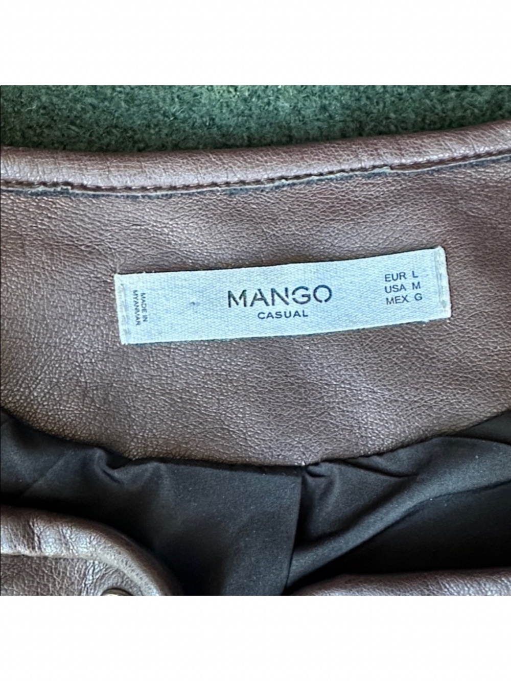 Mango leather jacket Large - Picture 2 of 8